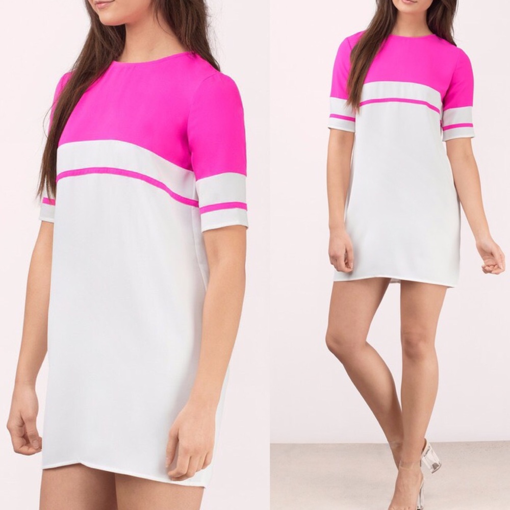 TOBI Stripe Me Pink Shift Dress NWT SP